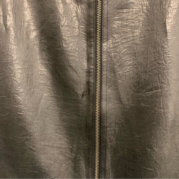 212 Collection Black Faux Leather Front Zip Mini Skirt - Picture 5 of 7